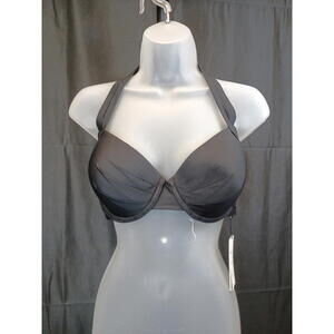 CALVIN KLEIN PLEATED CONVERTIBLE UNDERWIRE BLACK L